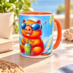 Чаша "Капибара на плаж"